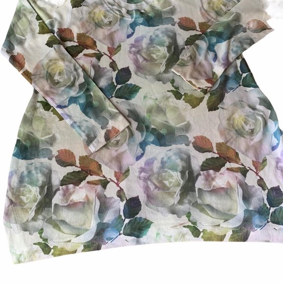 Soft Surroundings Floral Watercolor Rose Top - Picture 3 of 10